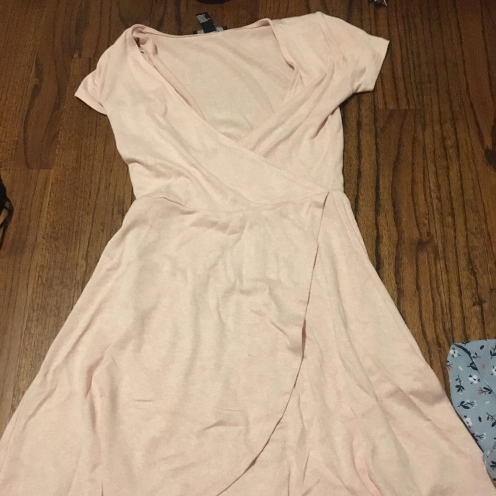 forever 21 pink wrap dress